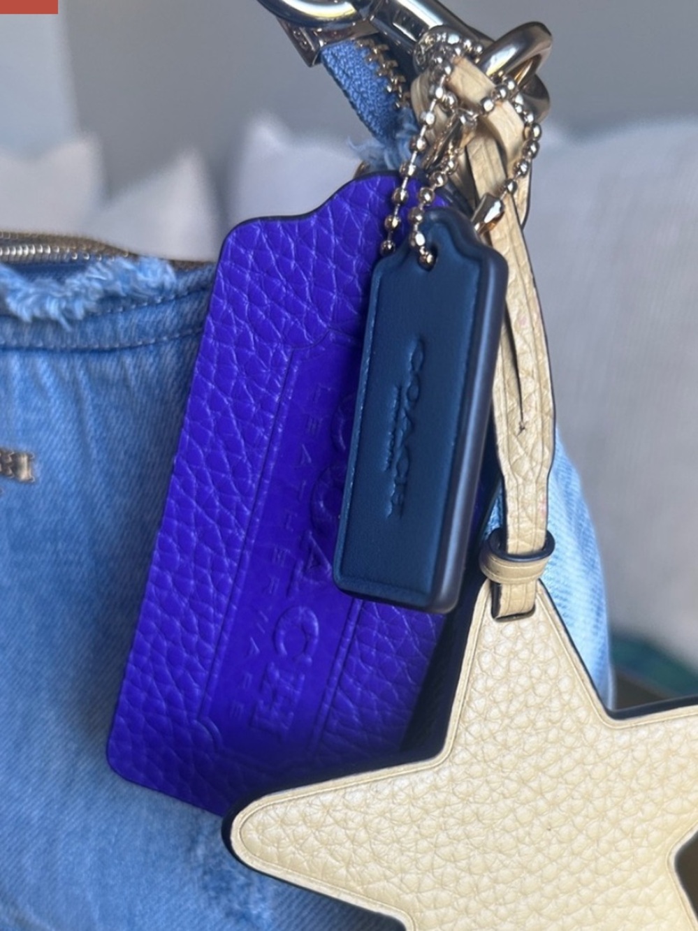 Authentic Coach Light Blue Denim Mini Hobo Bag. - Picture 2 of 7
